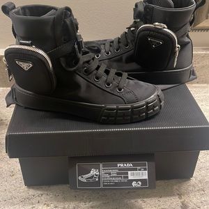 Prada Wheel Re-Nylon high-top sneakers